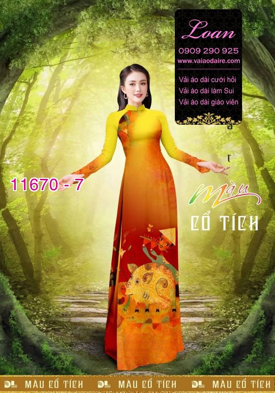 Vải áo dài tết trung thu