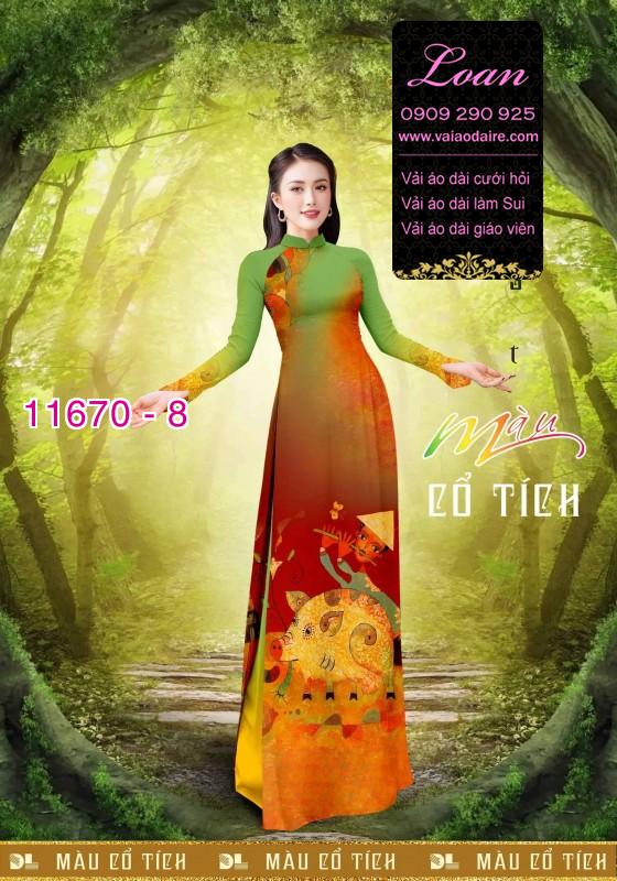 Vải áo dài tết trung thu