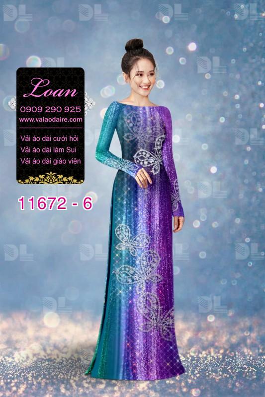 Vải áo dài hoa 3D