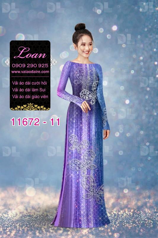 Vải áo dài hoa 3D