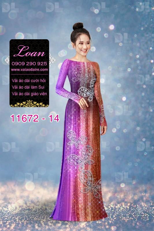Vải áo dài hoa 3D