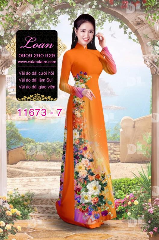 Vải áo dài hoa 3D