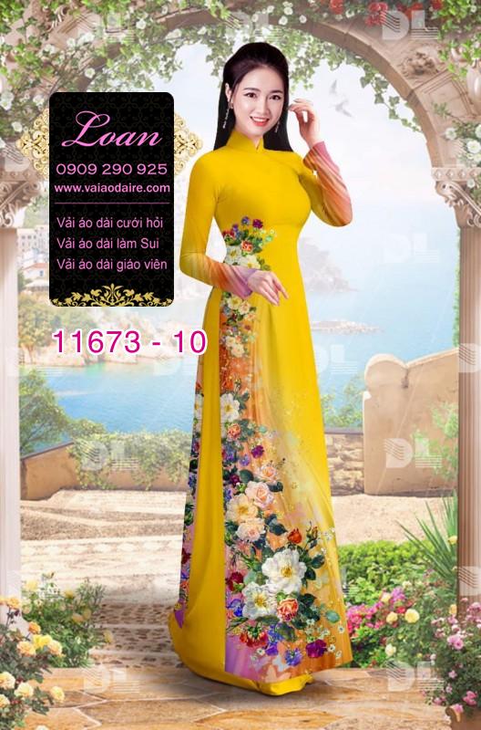 Vải áo dài hoa 3D