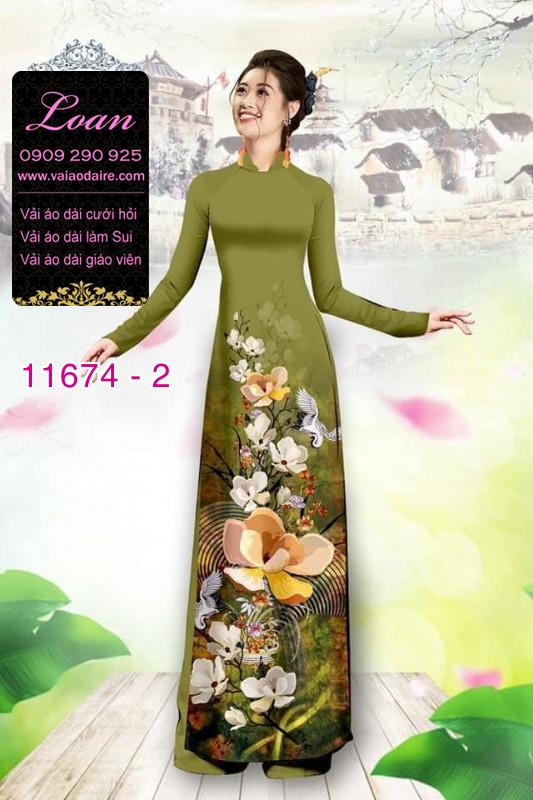 Vải áo dài hoa 3D
