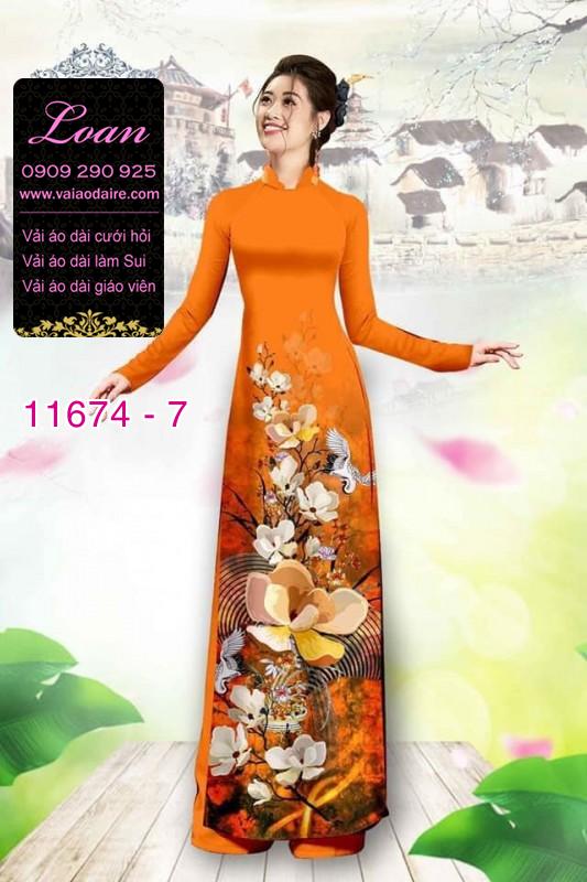 Vải áo dài hoa 3D