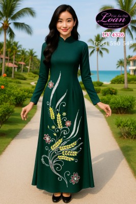 Vải áo dài kết pha lê-ADK 11681