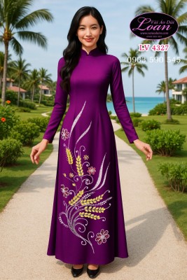 Vải áo dài kết pha lê-ADK 11683