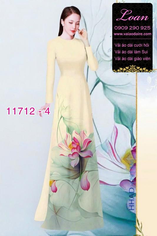 Vải áo dài hoa 3D