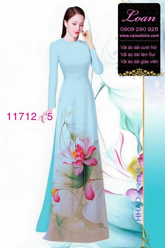 Vải áo dài hoa 3D