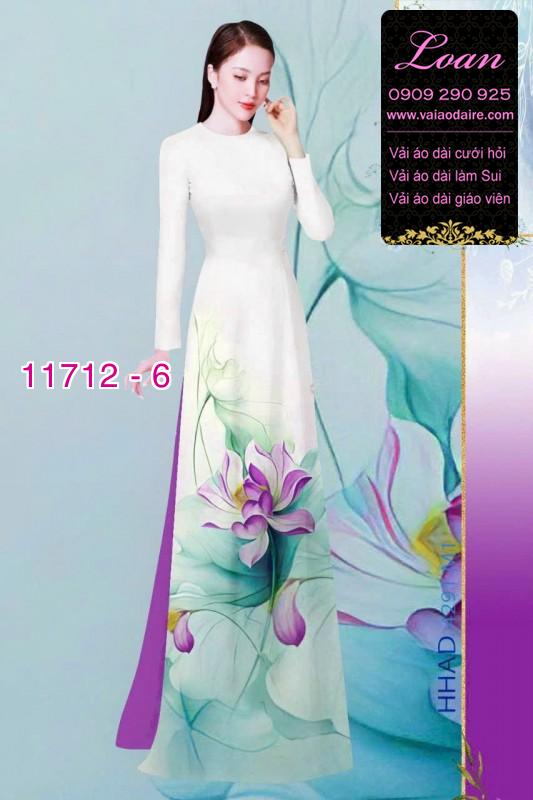 Vải áo dài hoa 3D