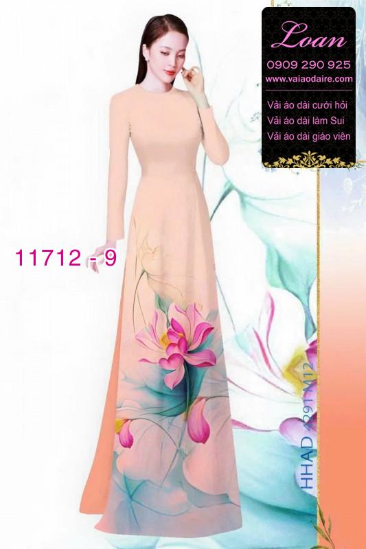 Vải áo dài hoa 3D
