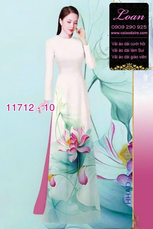 Vải áo dài hoa 3D