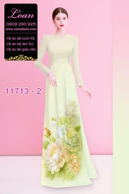 Vải áo dài hoa 3D