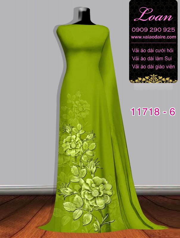 Vải áo dài hoa 3D