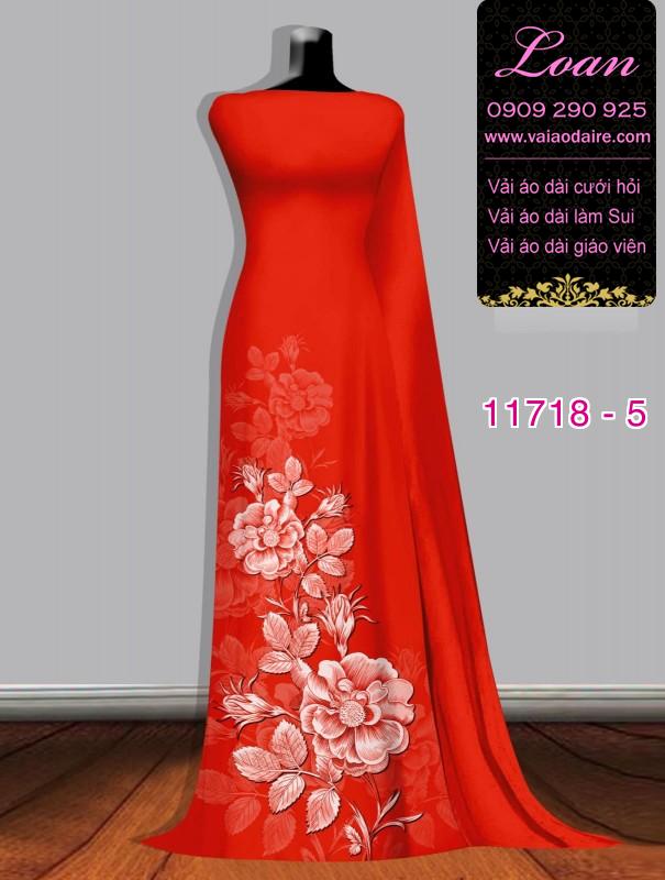 Vải áo dài hoa 3D