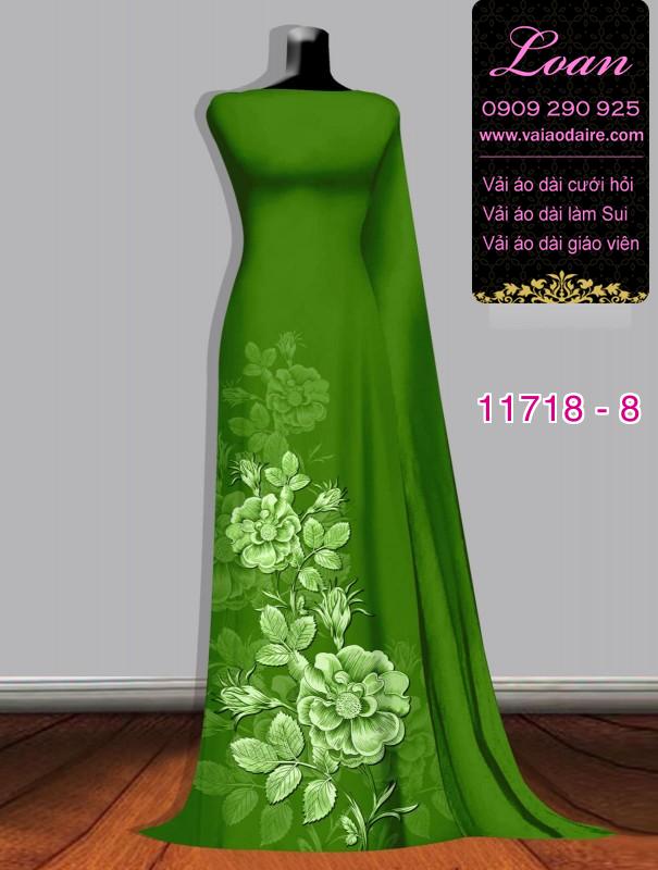 Vải áo dài hoa 3D