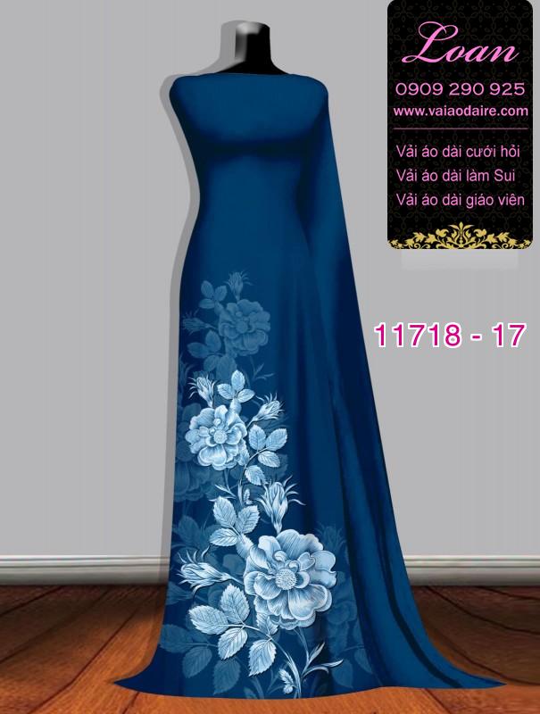 Vải áo dài hoa 3D