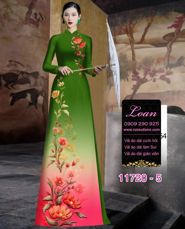 Vải áo dài hoa 3D Vải áo dài hoa 3D