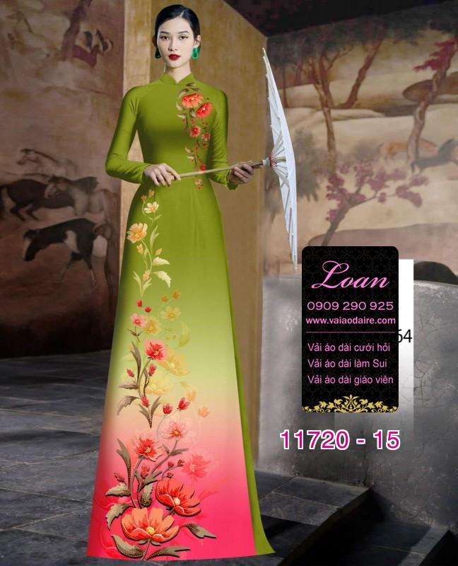 Vải áo dài hoa 3D Vải áo dài hoa 3D