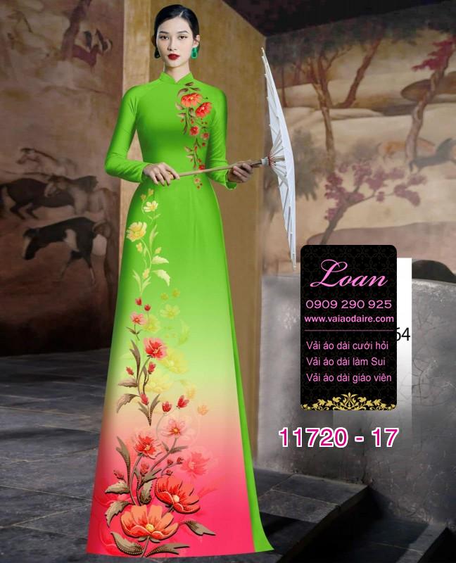 Vải áo dài hoa 3D Vải áo dài hoa 3D
