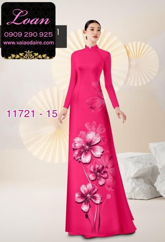 Vải áo dài hoa 3D