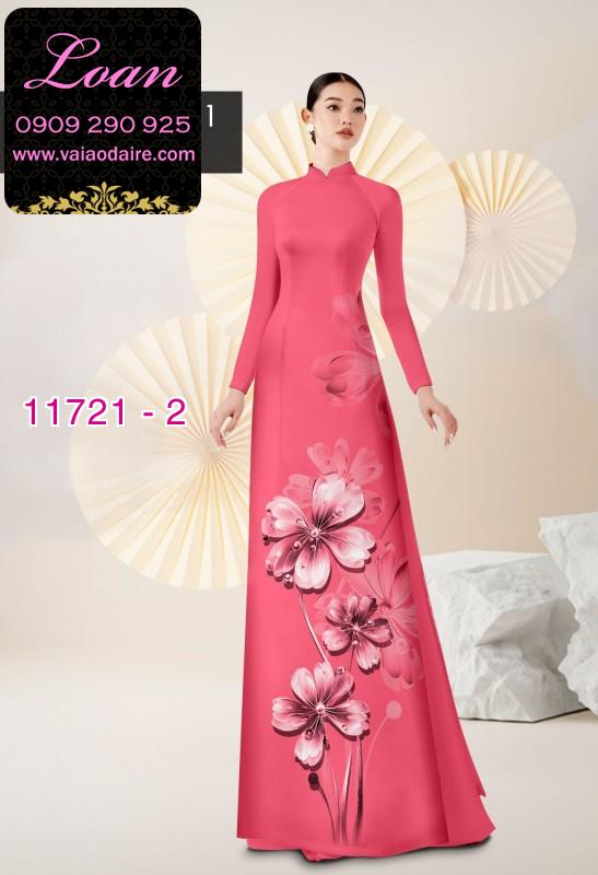 Vải áo dài hoa 3D