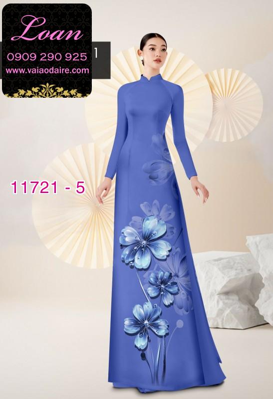 Vải áo dài hoa 3D