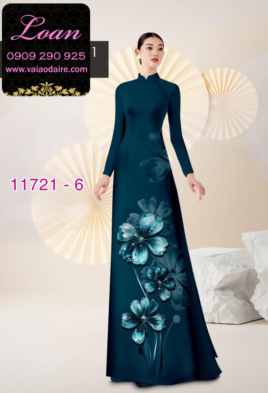 Vải áo dài hoa 3D