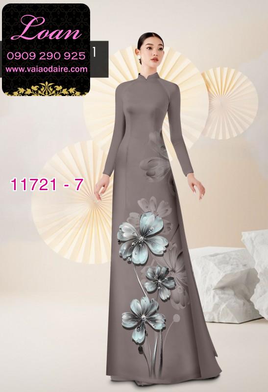 Vải áo dài hoa 3D