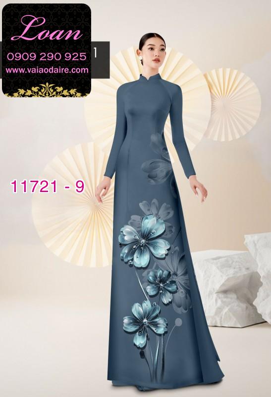 Vải áo dài hoa 3D