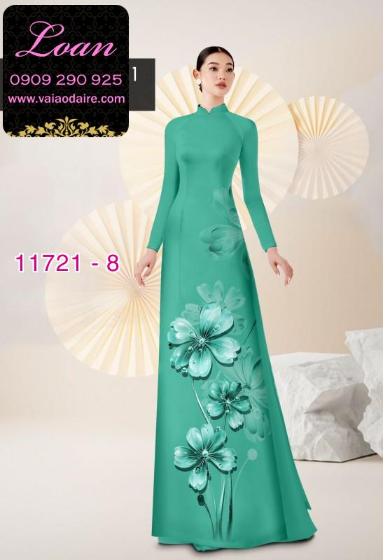 Vải áo dài hoa 3D