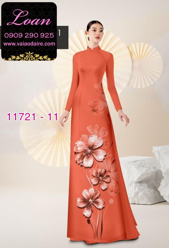Vải áo dài hoa 3D