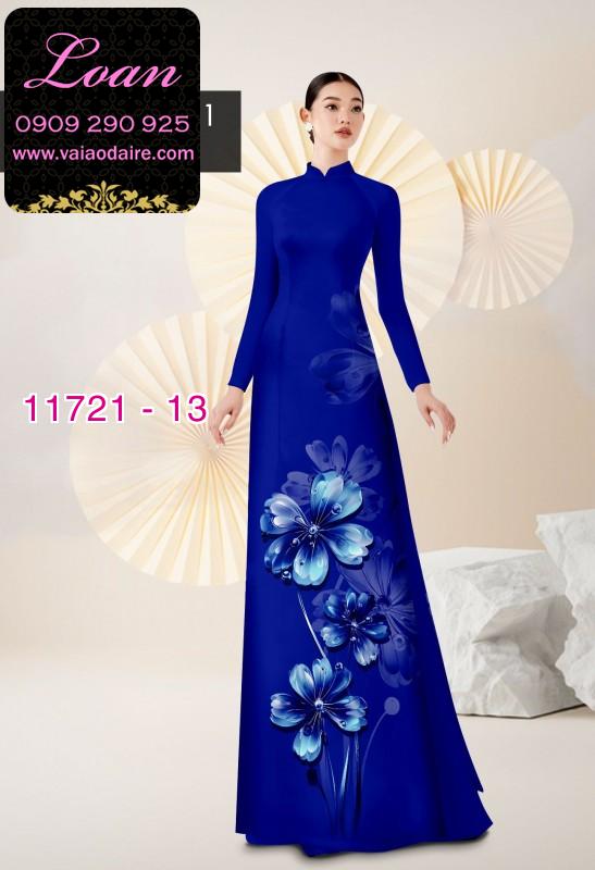 Vải áo dài hoa 3D