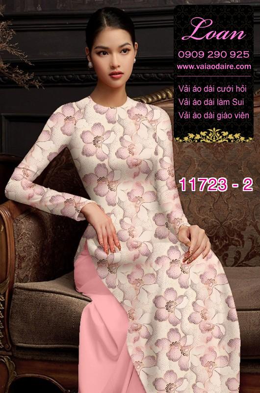 Vải áo dài hoa nhí