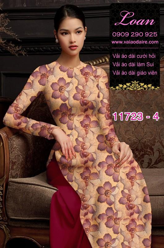 Vải áo dài hoa nhí