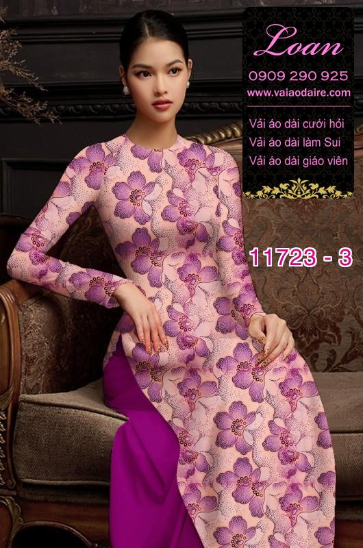 Vải áo dài hoa nhí