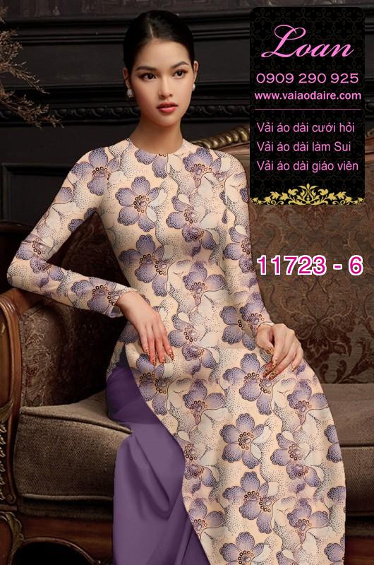 Vải áo dài hoa nhí