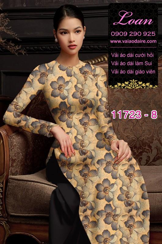 Vải áo dài hoa nhí