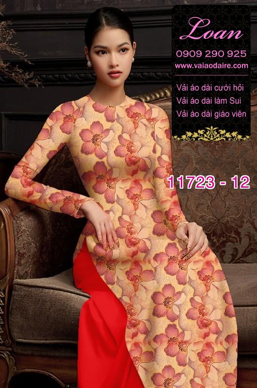 Vải áo dài hoa nhí