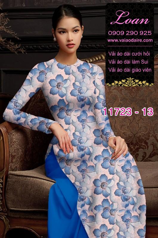 Vải áo dài hoa nhí