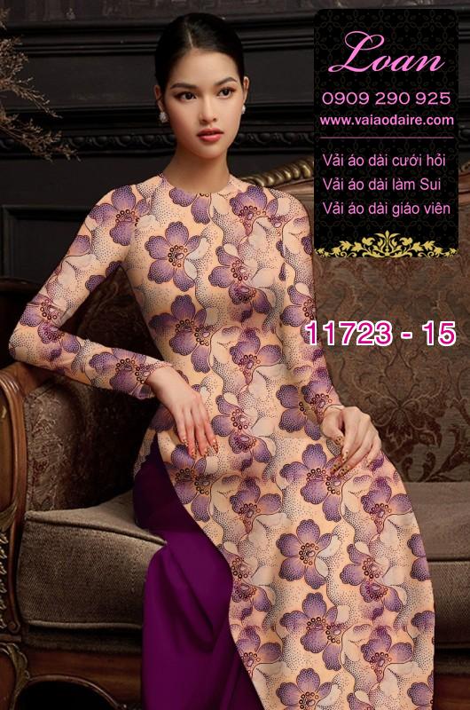 Vải áo dài hoa nhí