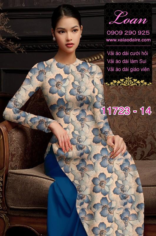 Vải áo dài hoa nhí