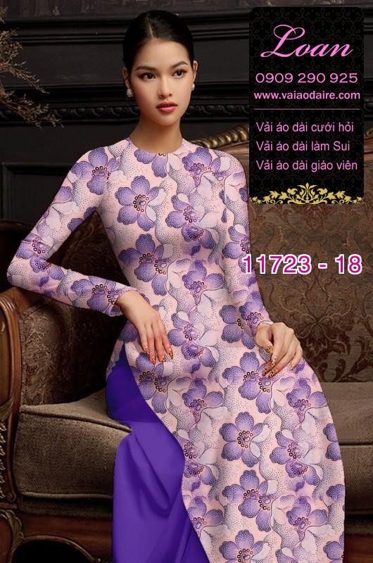 Vải áo dài hoa nhí