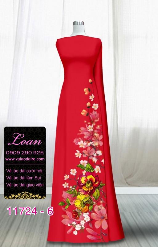 Vải áo dài hoa nhí