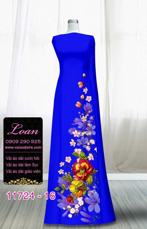 Vải áo dài hoa nhí