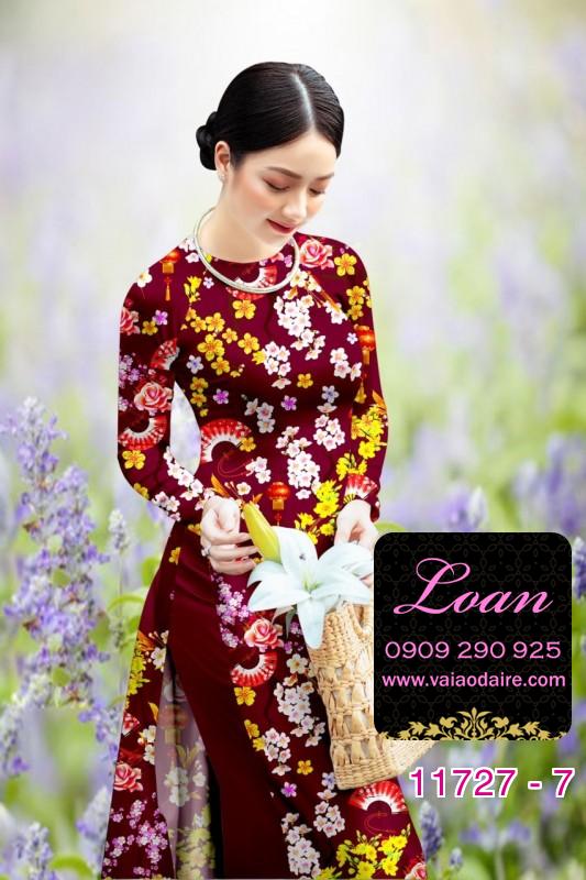 Vải áo dài tết hoa mai Vải áo dài tết hoa mai