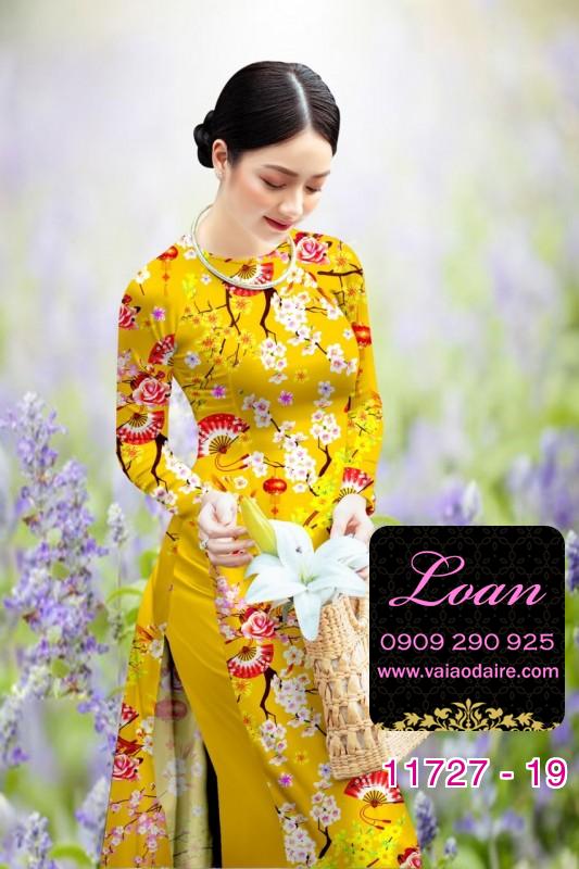 Vải áo dài tết hoa mai Vải áo dài tết hoa mai