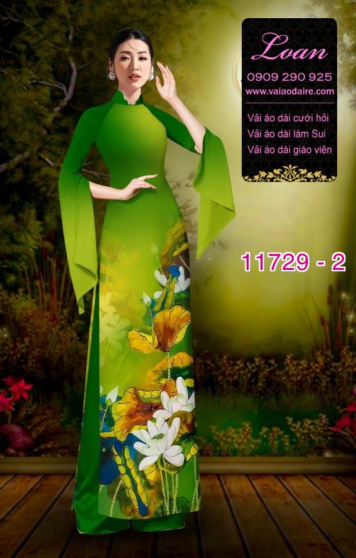Vải áo dài hoa 3D