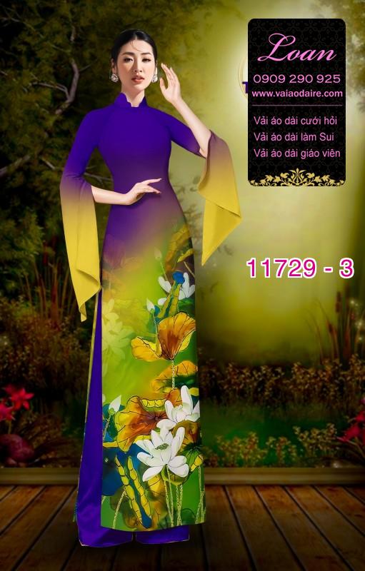 Vải áo dài hoa 3D
