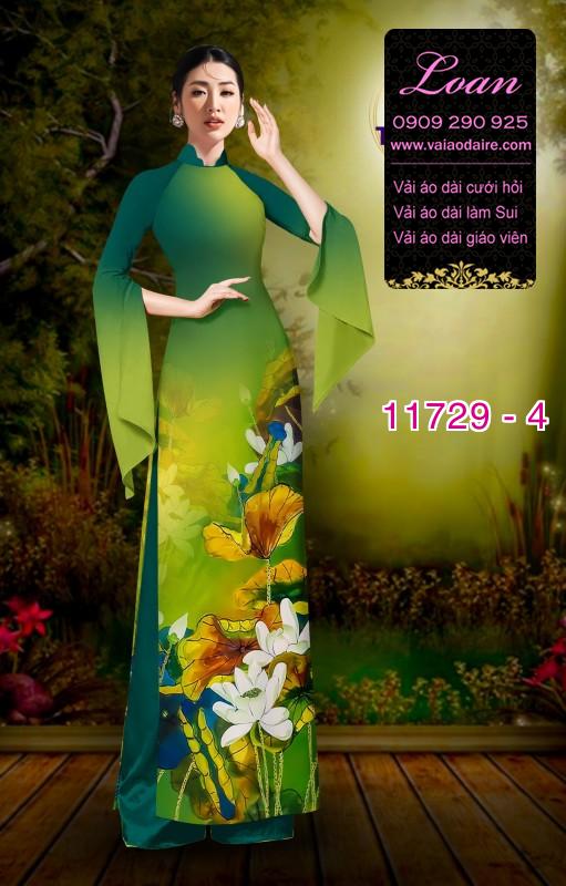 Vải áo dài hoa 3D